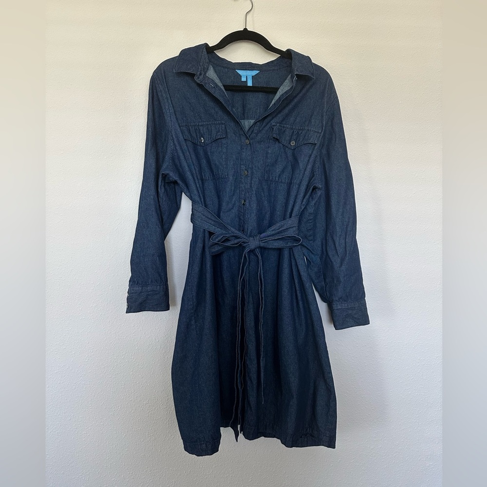 Draper James Dark Wash Chambray Shirtdress